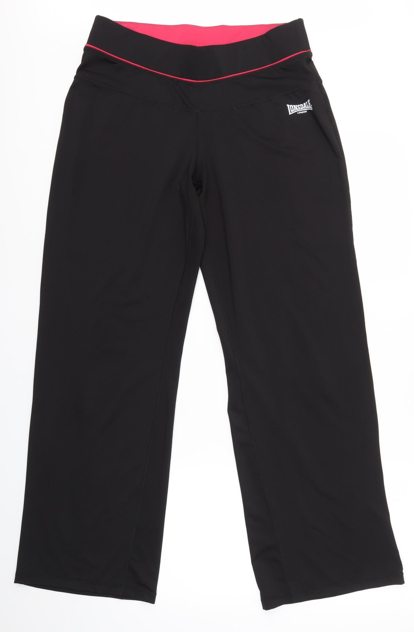 Londsdale Womens Black   Track Pants Trousers Size 14 L32 in