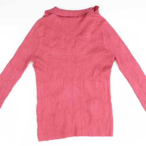 F&F Womens Pink  Knit Pullover Jumper Size 12