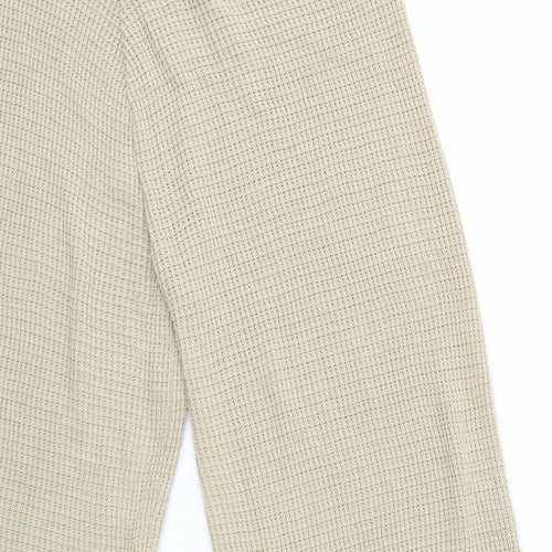 Preworn Womens Beige  Knit Trousers  Size 16 L24 in