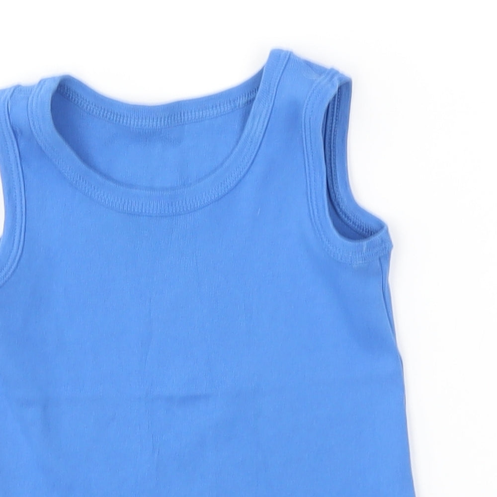 M&S Boys Blue   Basic Tank Size 2-3 Years