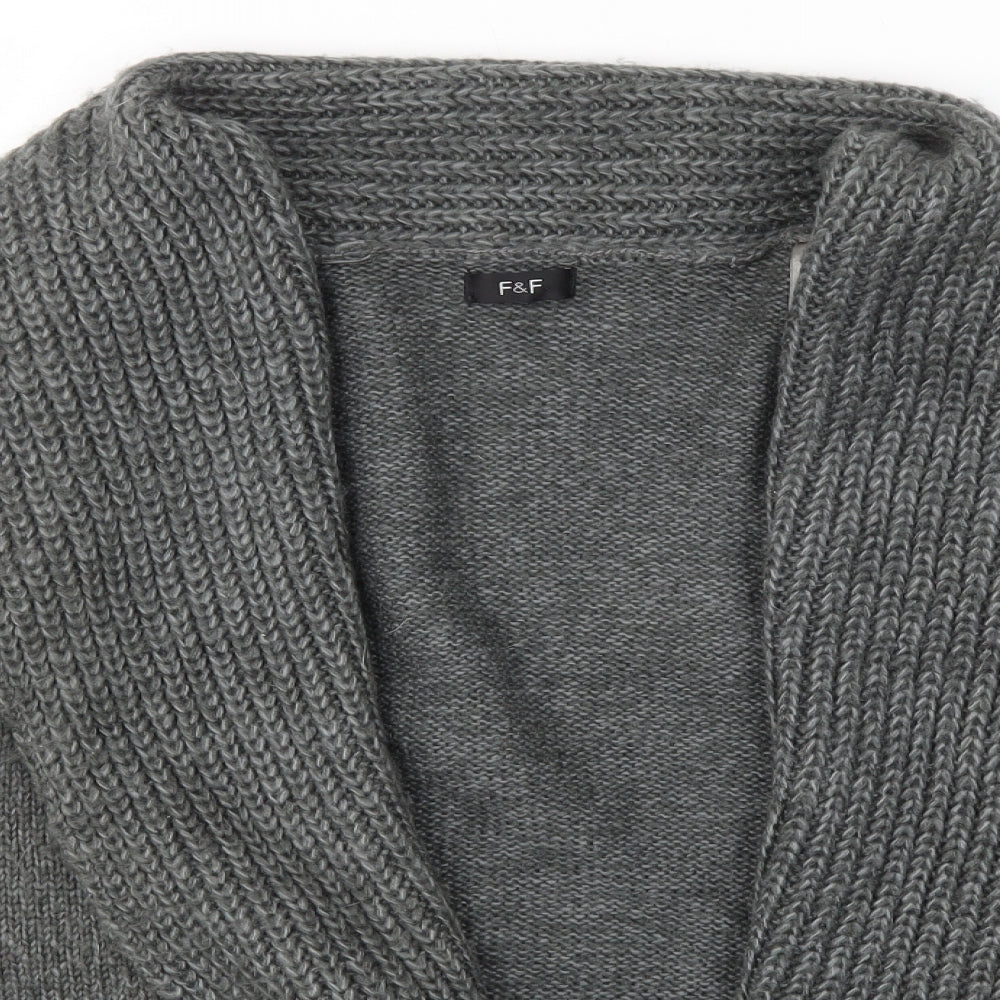F&F Womens Grey   Cardigan Jumper Size 16
