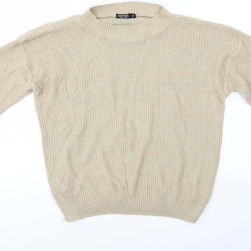 Nasty Gal Womens Beige   Pullover Jumper Size M