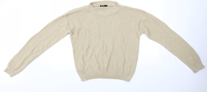 Nasty Gal Womens Beige Pullover Jumper Size M