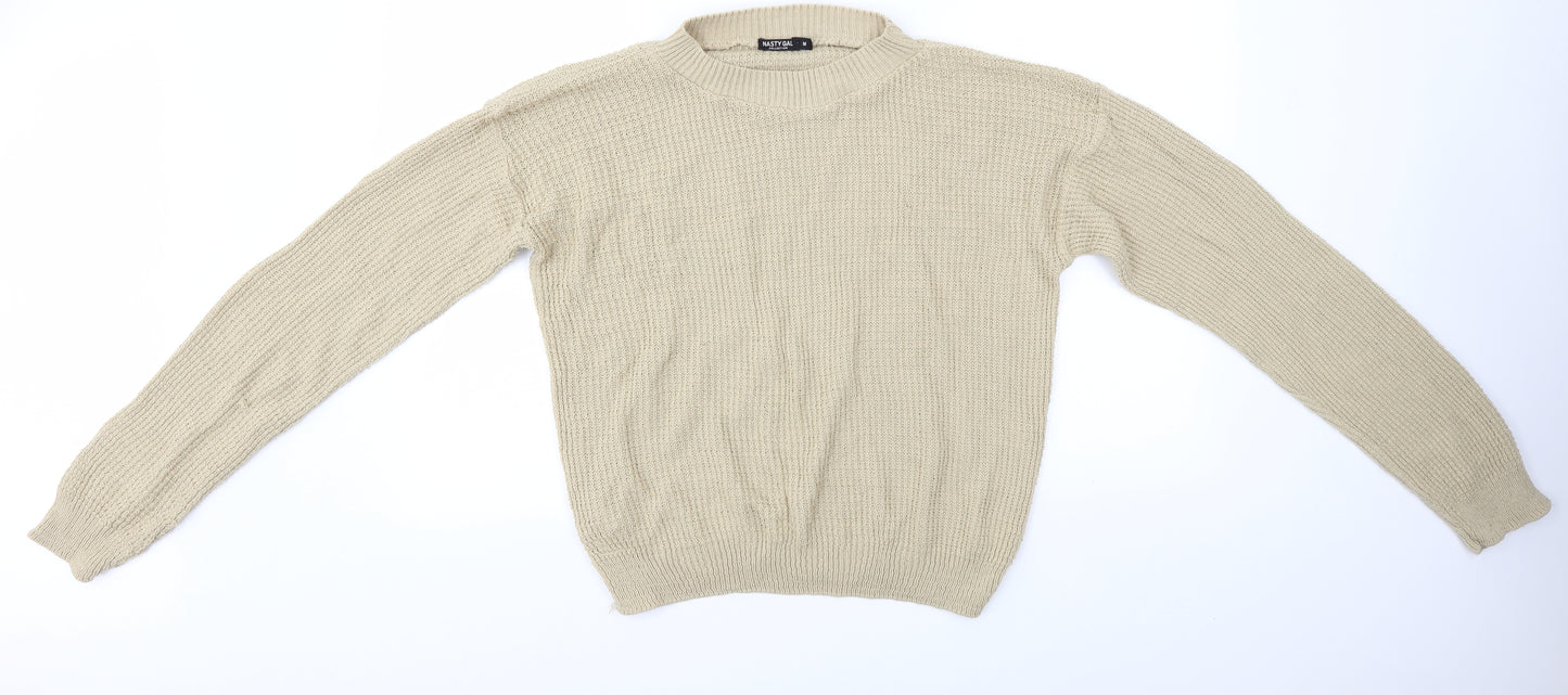 Nasty Gal Womens Beige   Pullover Jumper Size M