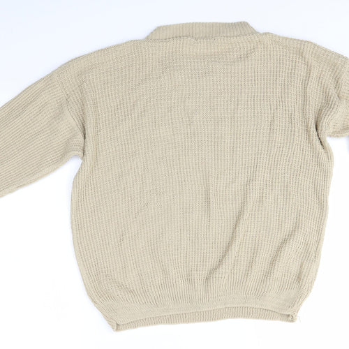 Nasty Gal Womens Beige   Pullover Jumper Size M