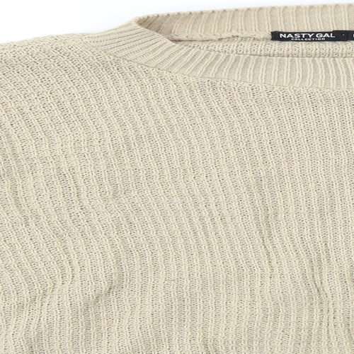 Nasty Gal Womens Beige   Pullover Jumper Size M