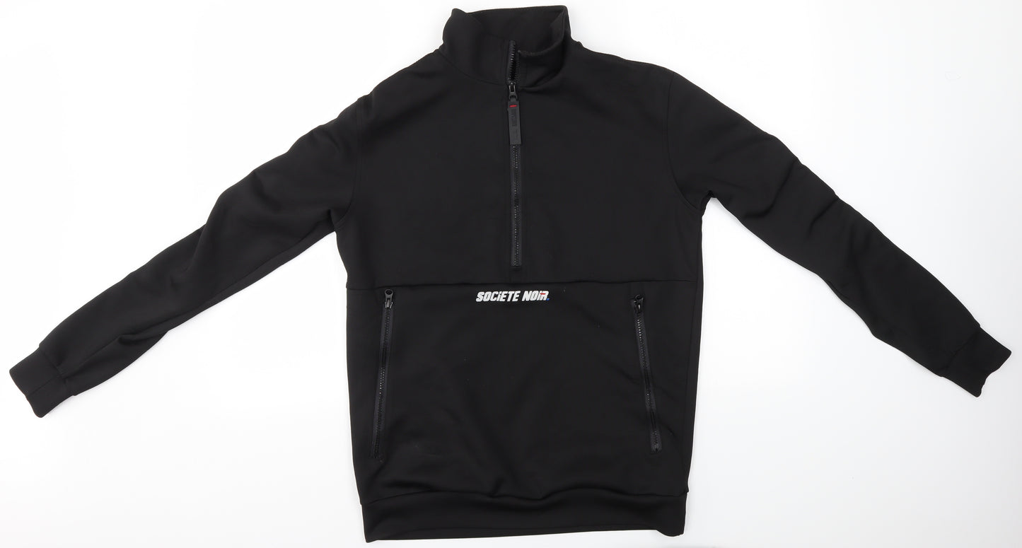 Societe Noir Mens Black   Full Zip Jumper Size M