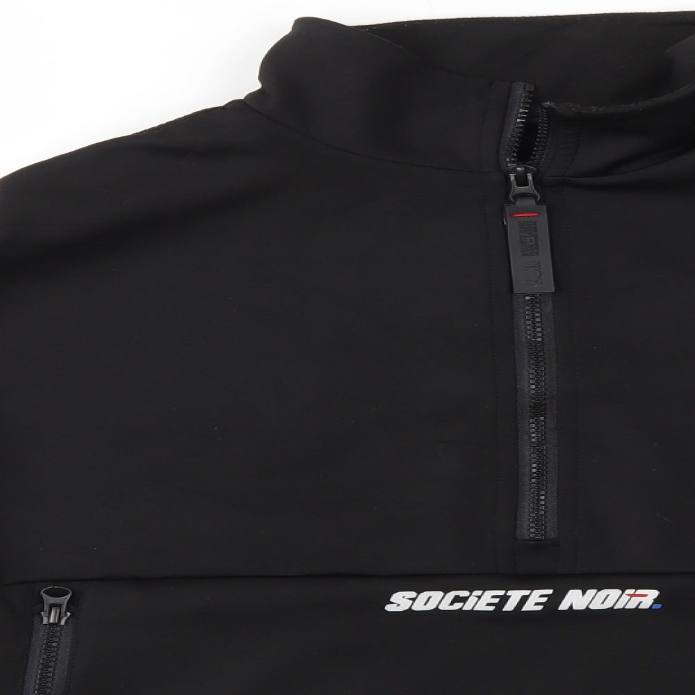 Societe Noir Mens Black   Full Zip Jumper Size M