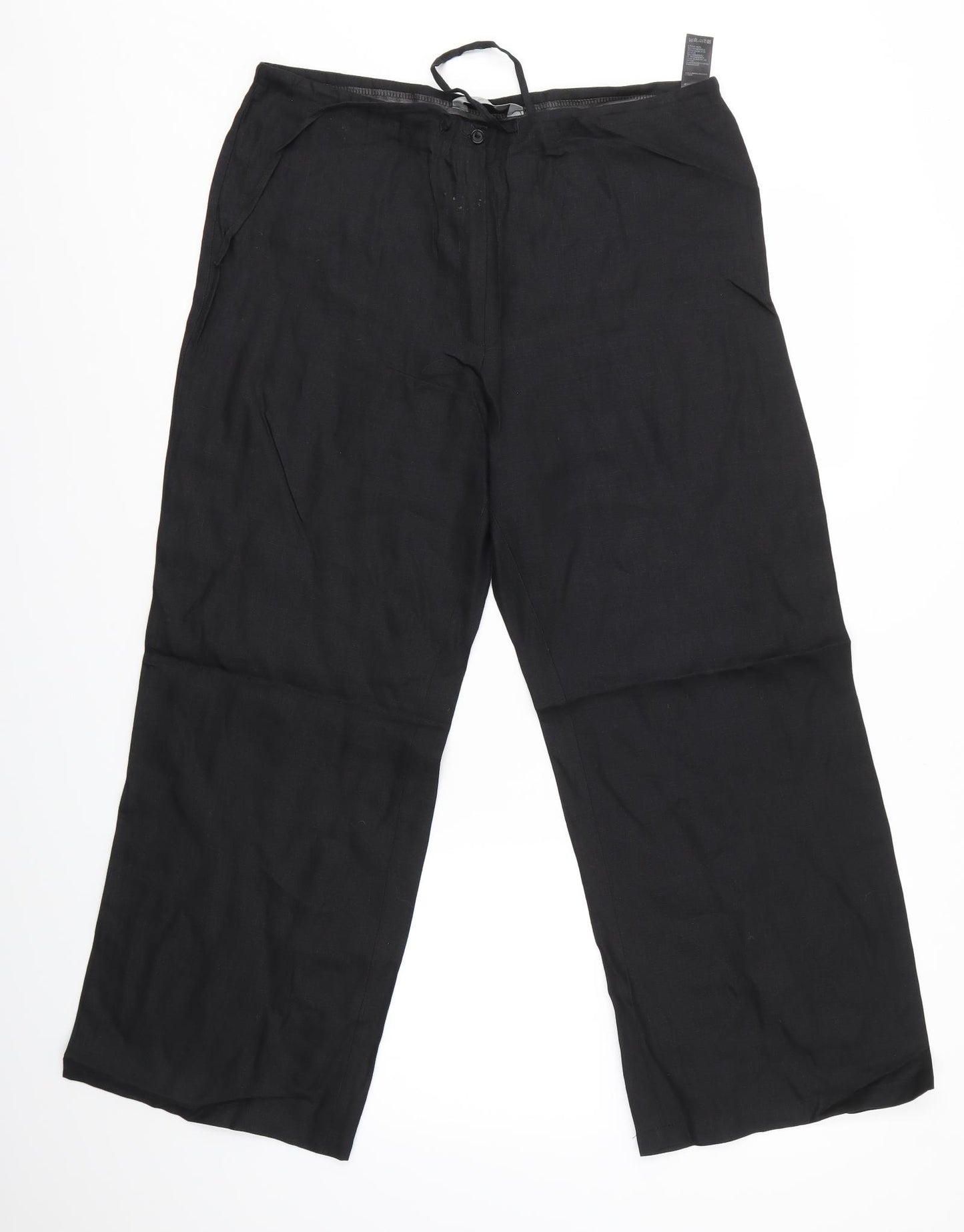 MARKS & SPENCERS Womens Black   Trousers  Size 14 L26 in
