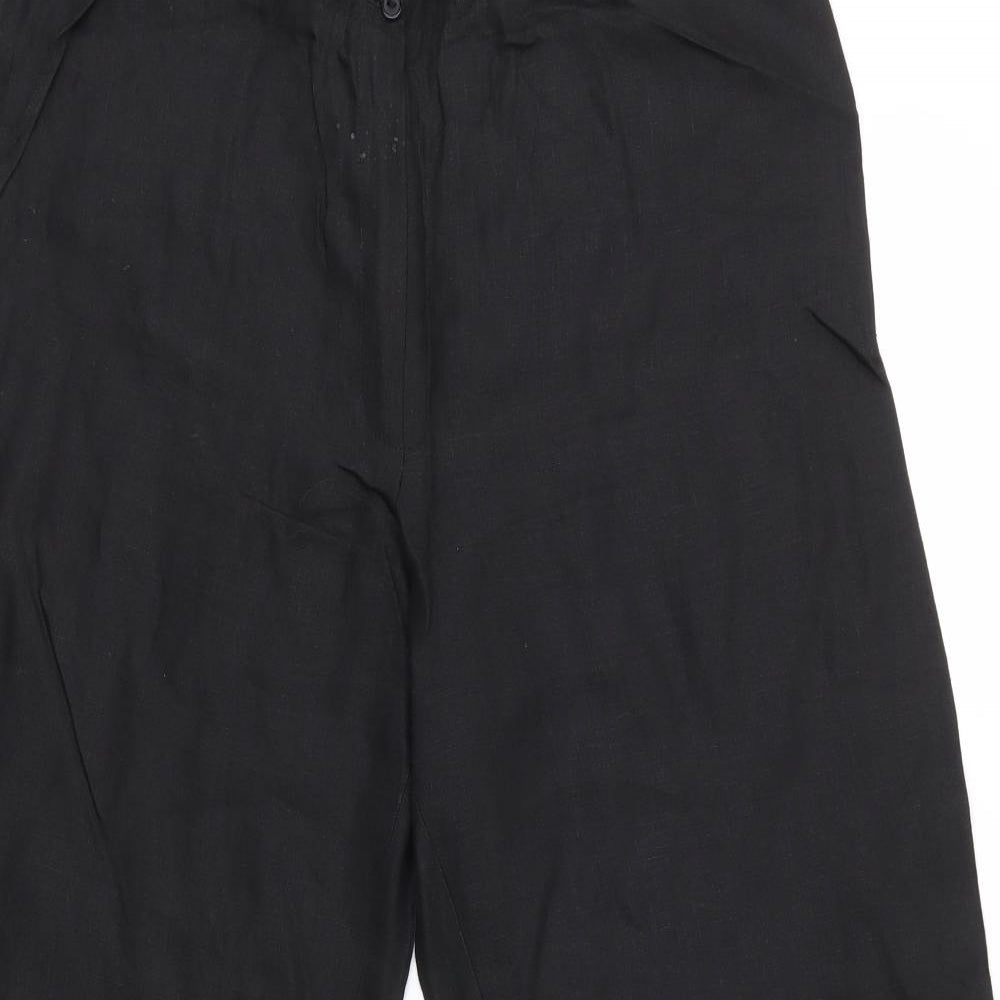 MARKS & SPENCERS Womens Black   Trousers  Size 14 L26 in