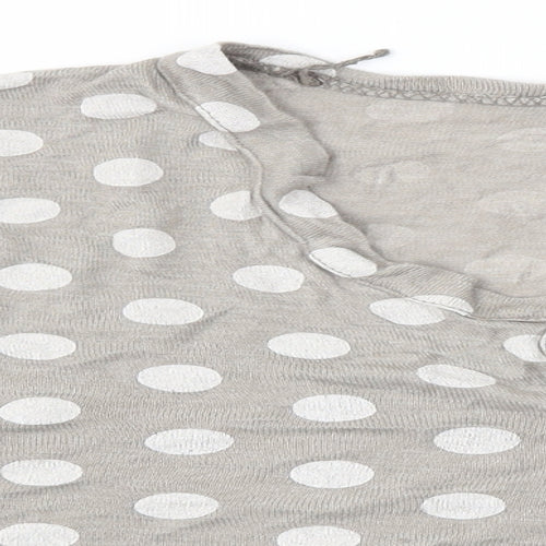 Preworn Womens Multicoloured Polka Dot  Cropped T-Shirt Size XL