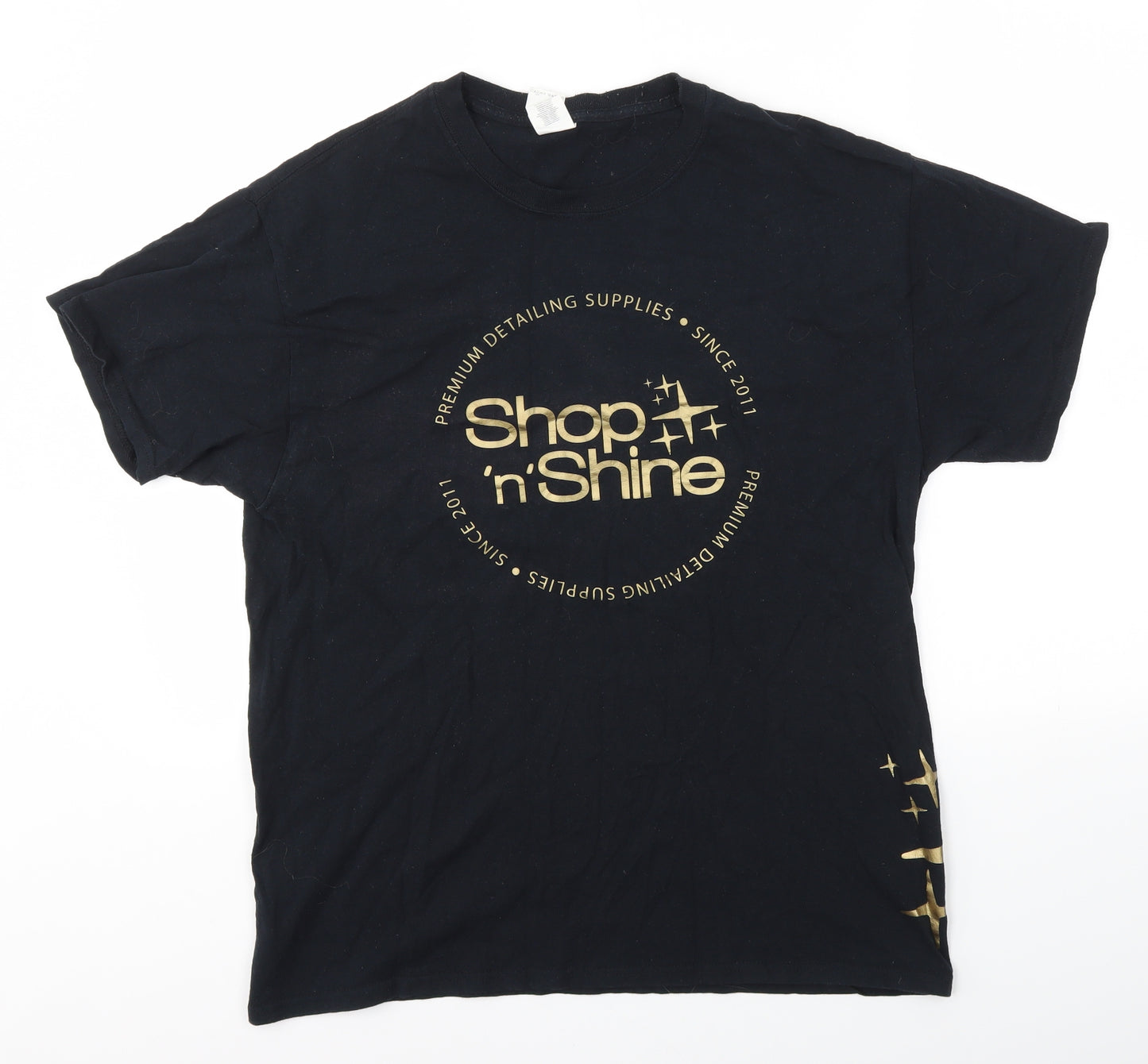 Gildan Mens Black    T-Shirt Size L  - SHOP'N'SHINE