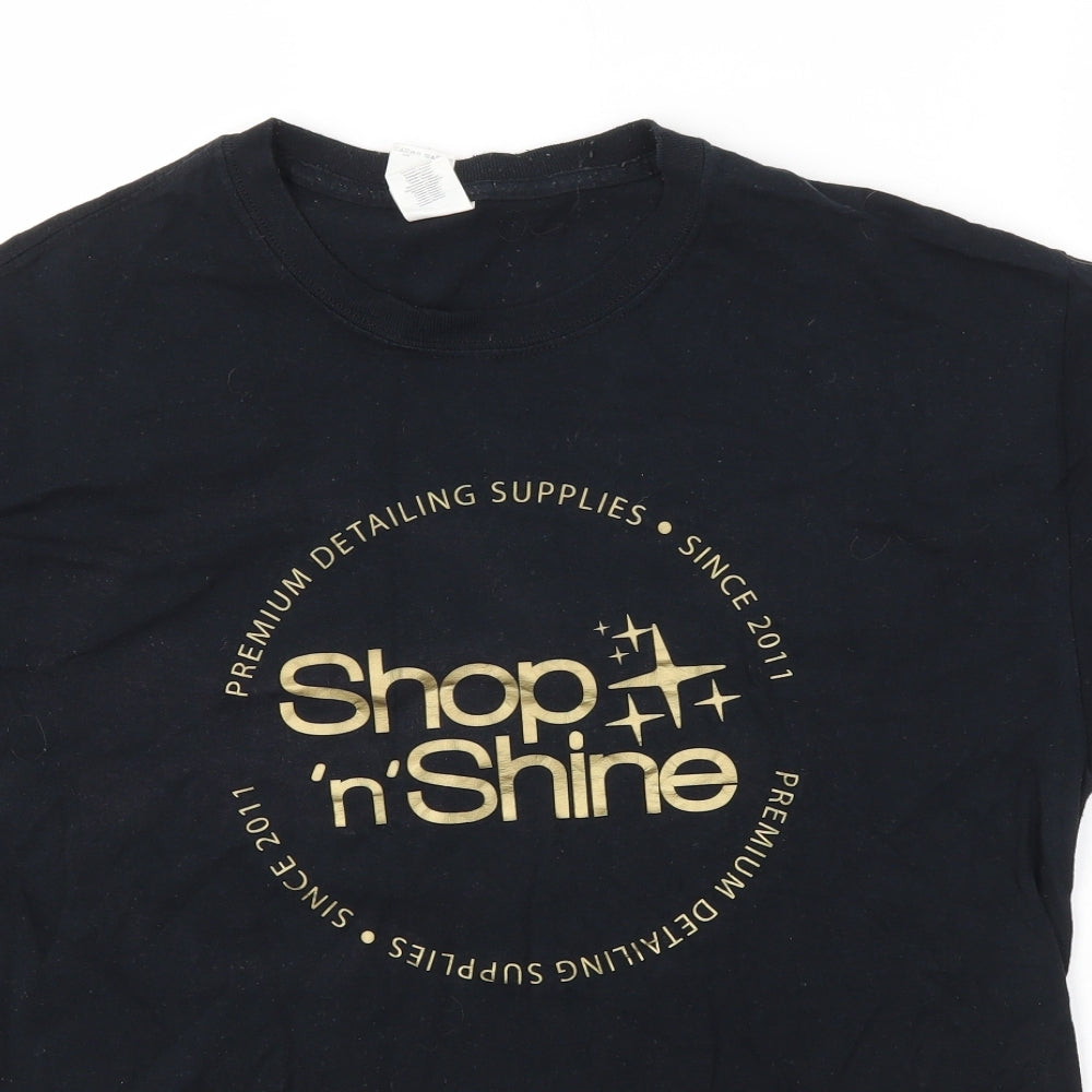 Gildan Mens Black    T-Shirt Size L  - SHOP'N'SHINE