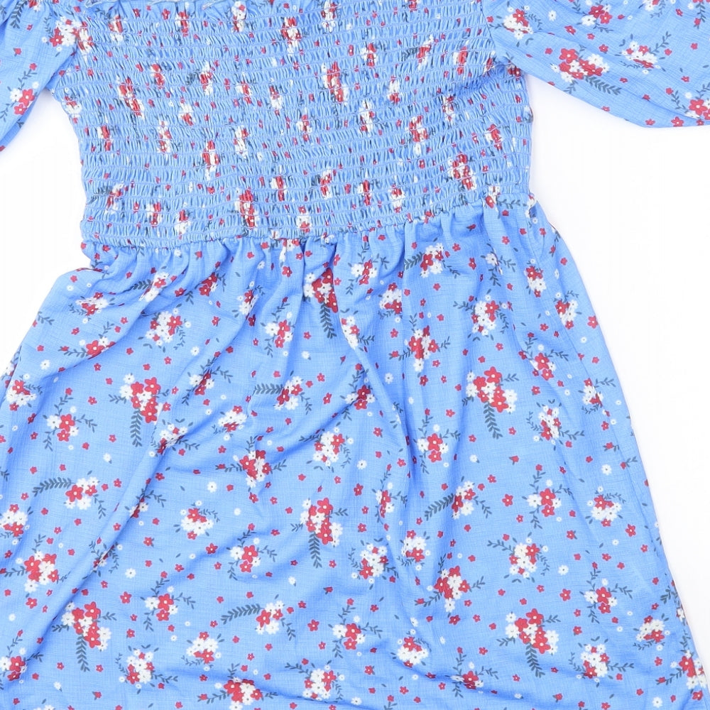 ASOS Womens Blue Floral  A-Line  Size 6