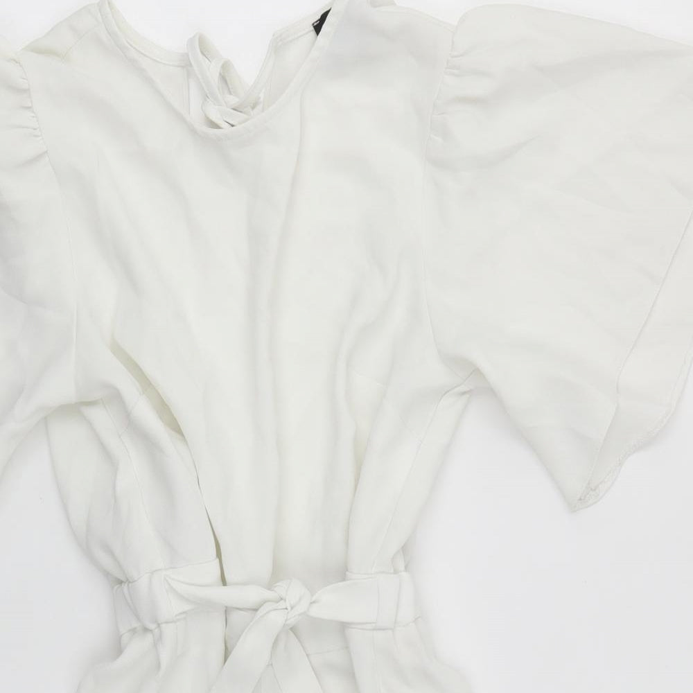 River Island Womens White   Playsuit One-Piece Size 8