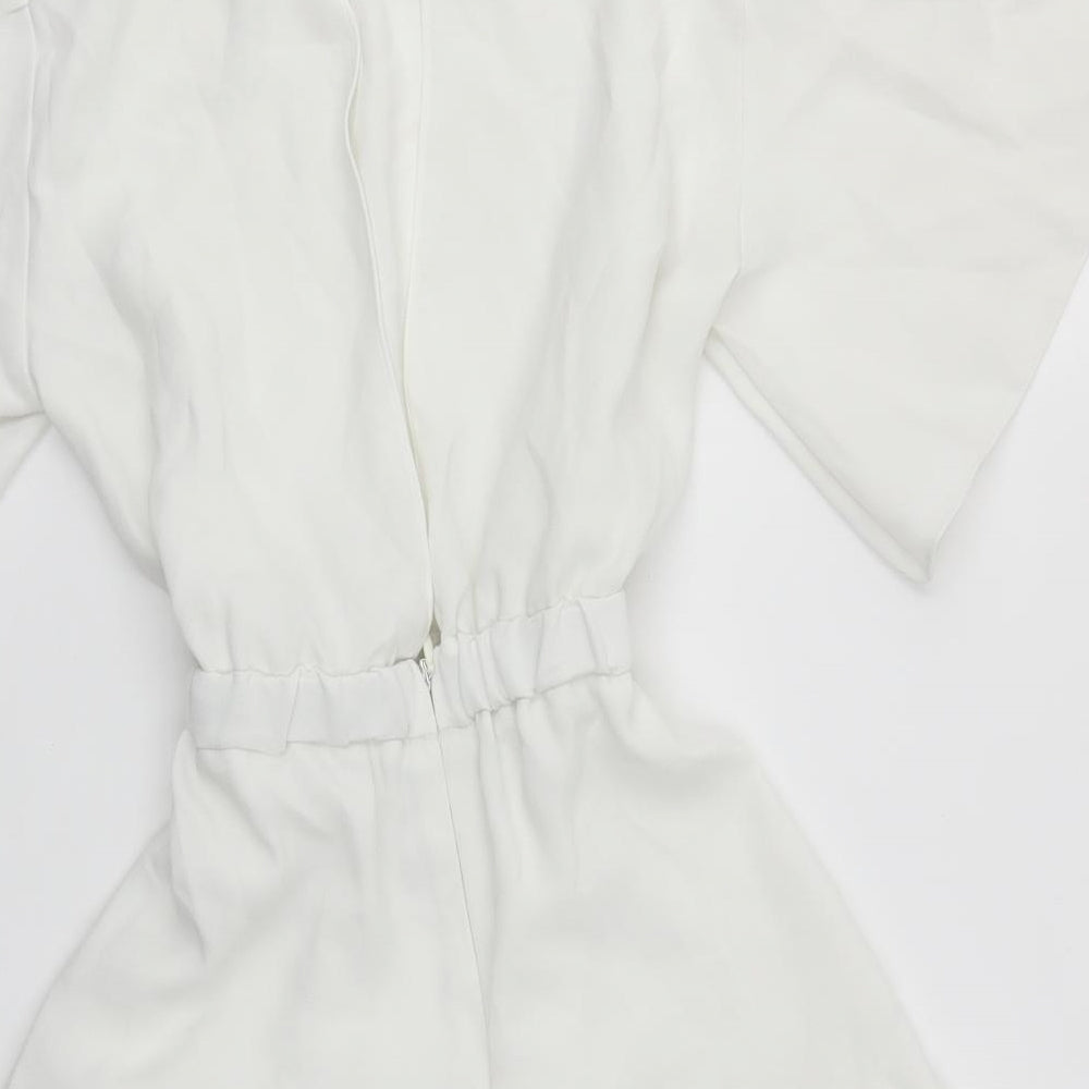 River Island Womens White   Playsuit One-Piece Size 8