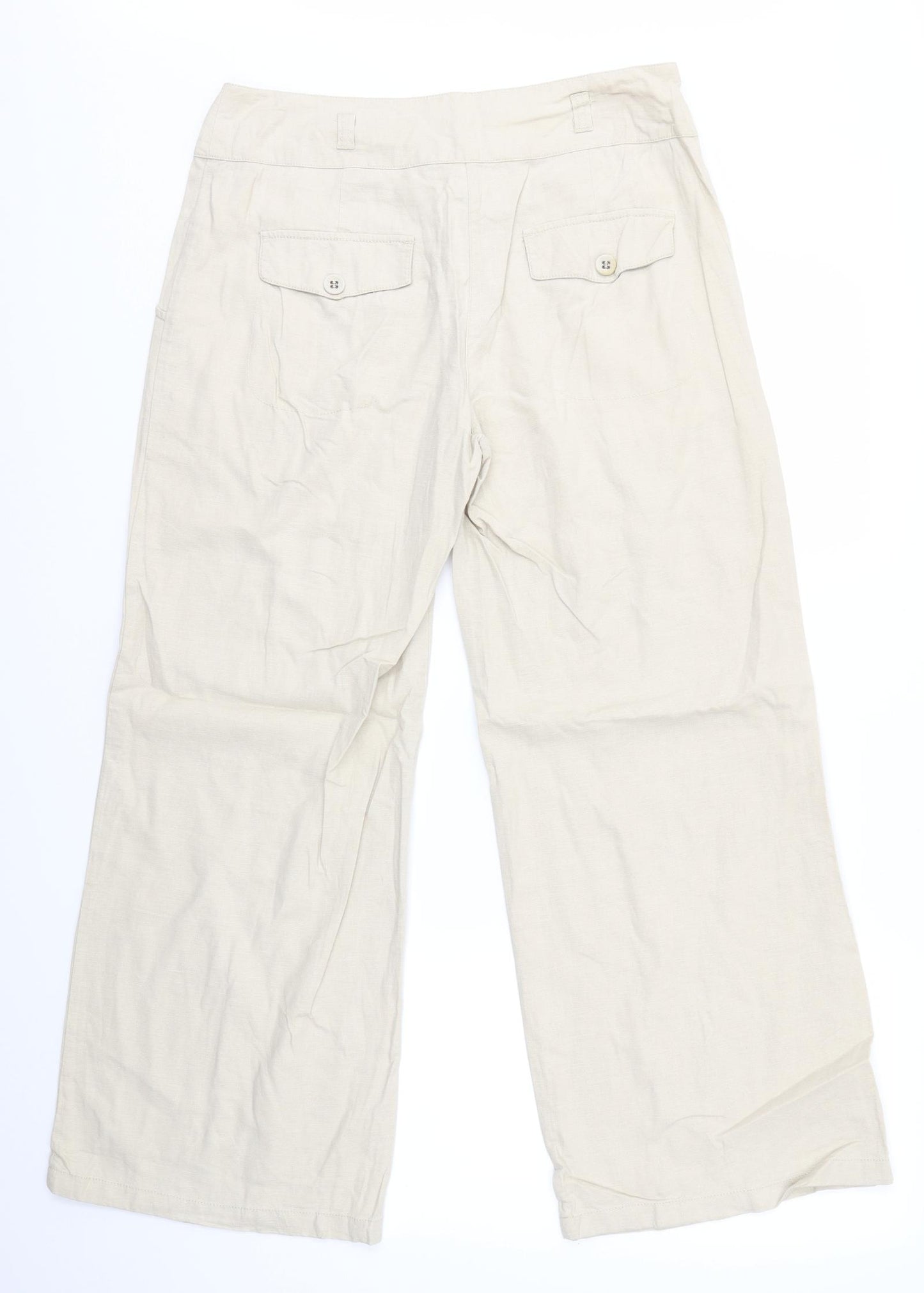 Next Petite Womens Beige   Trousers  Size 12 L28 in