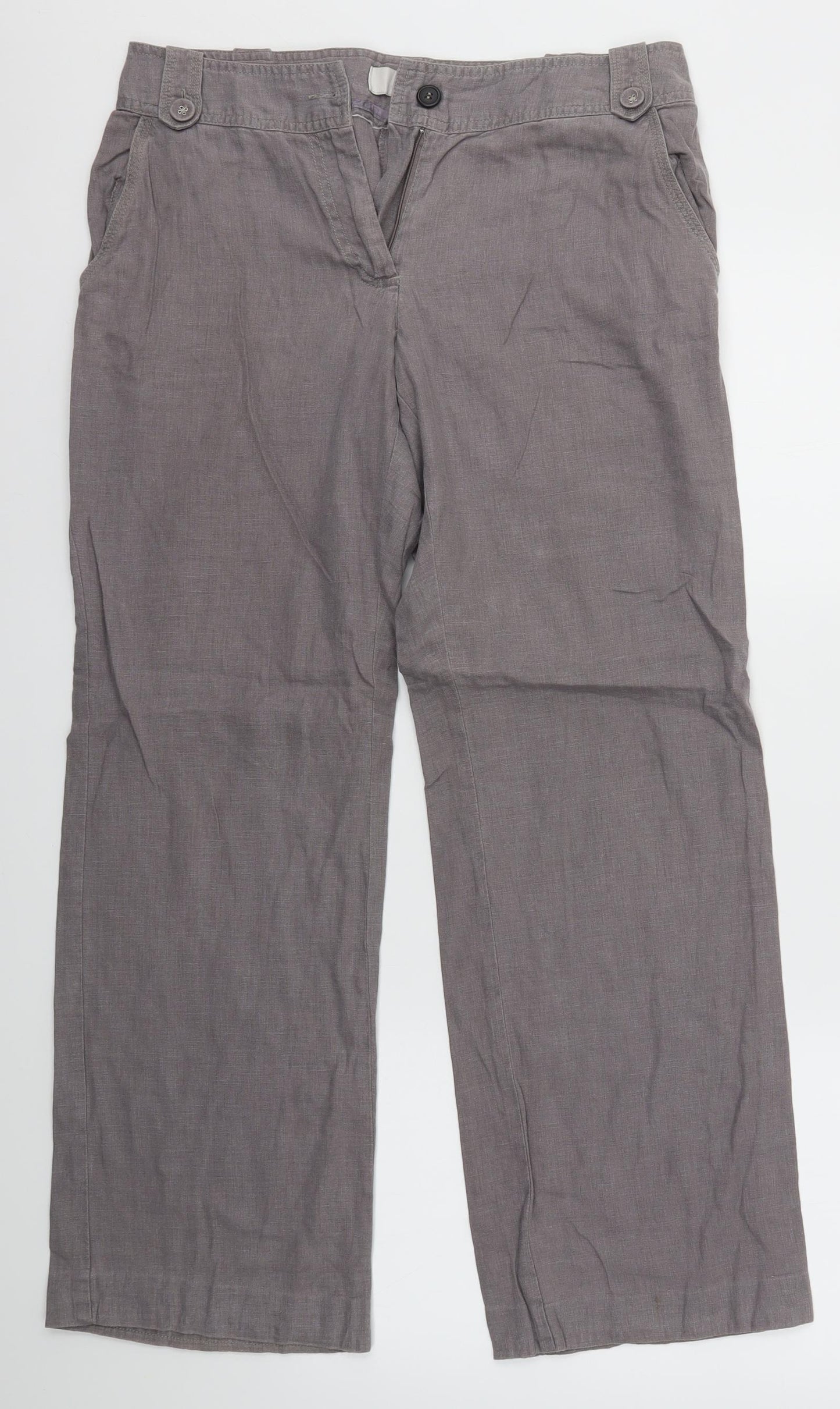 John Lewis Womens Grey   Trousers  Size 10 L28 in