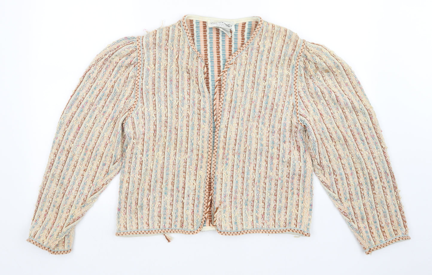 lei condici Womens Multicoloured Striped  Cardigan Jumper Size 14