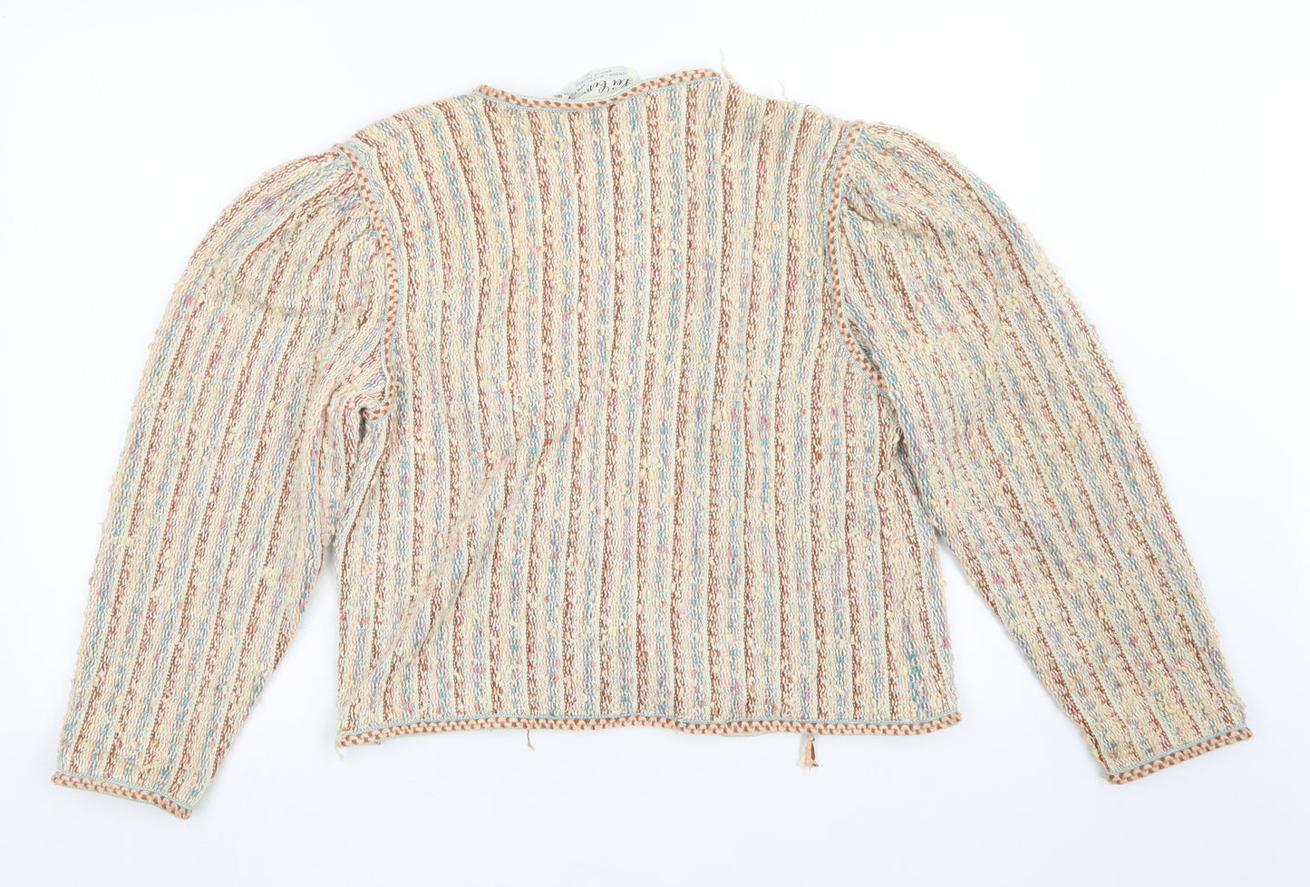 lei condici Womens Multicoloured Striped  Cardigan Jumper Size 14
