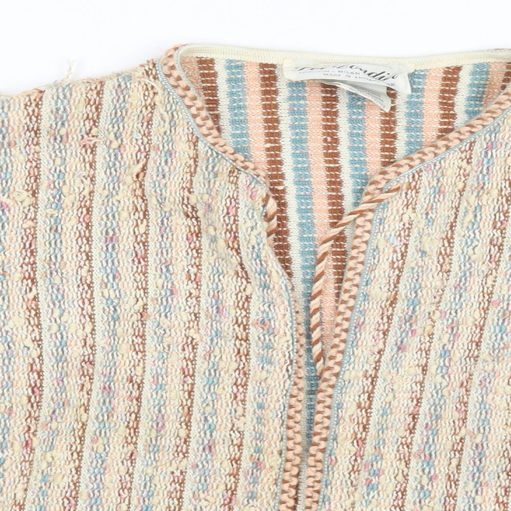 lei condici Womens Multicoloured Striped  Cardigan Jumper Size 14