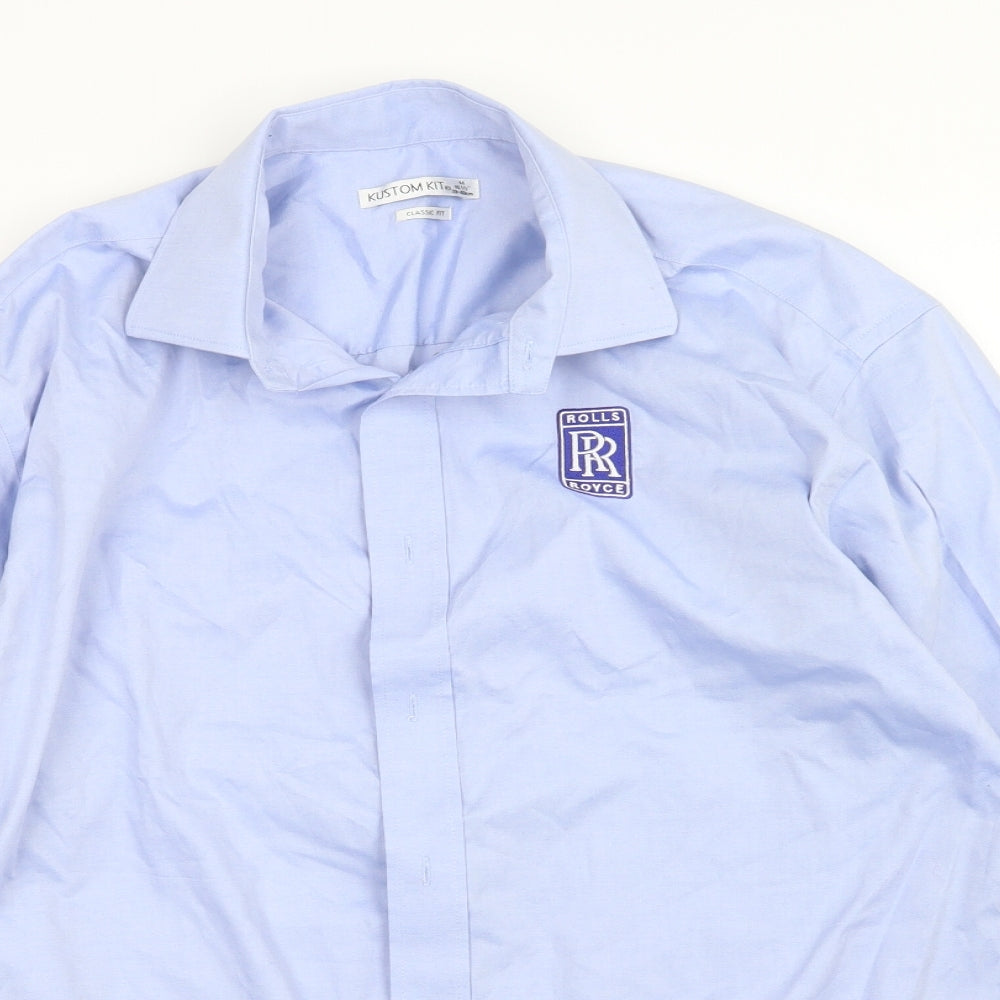 Kustom Kit Mens Blue    Dress Shirt Size M