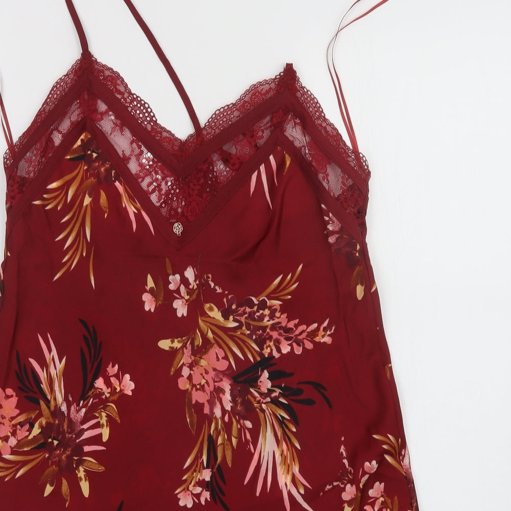 Autograph Womens Red Floral   Dress Size 12