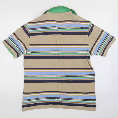 M&S Mens Multicoloured Striped   Polo Size M
