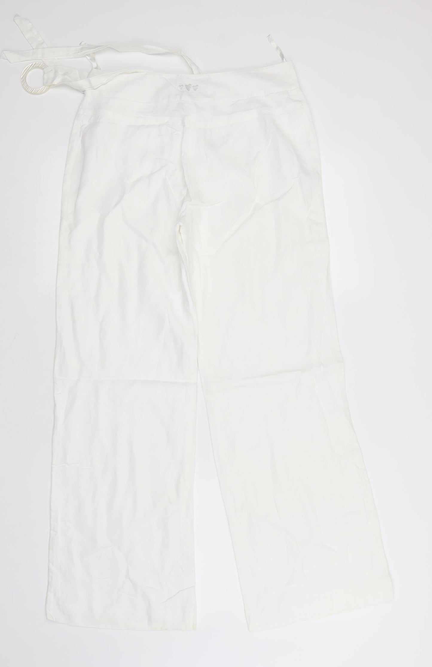 Per Una Womens White   Trousers  Size 8 L29 in