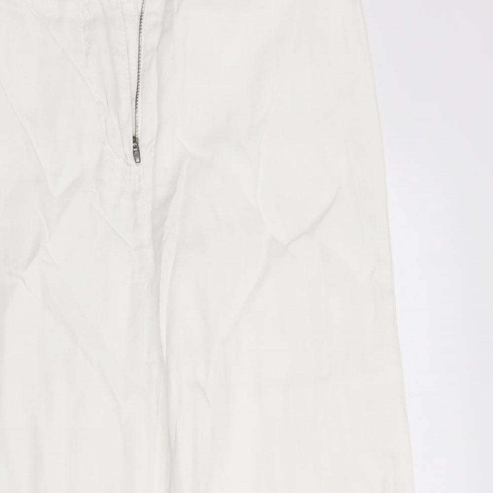 Per Una Womens White   Trousers  Size 8 L29 in