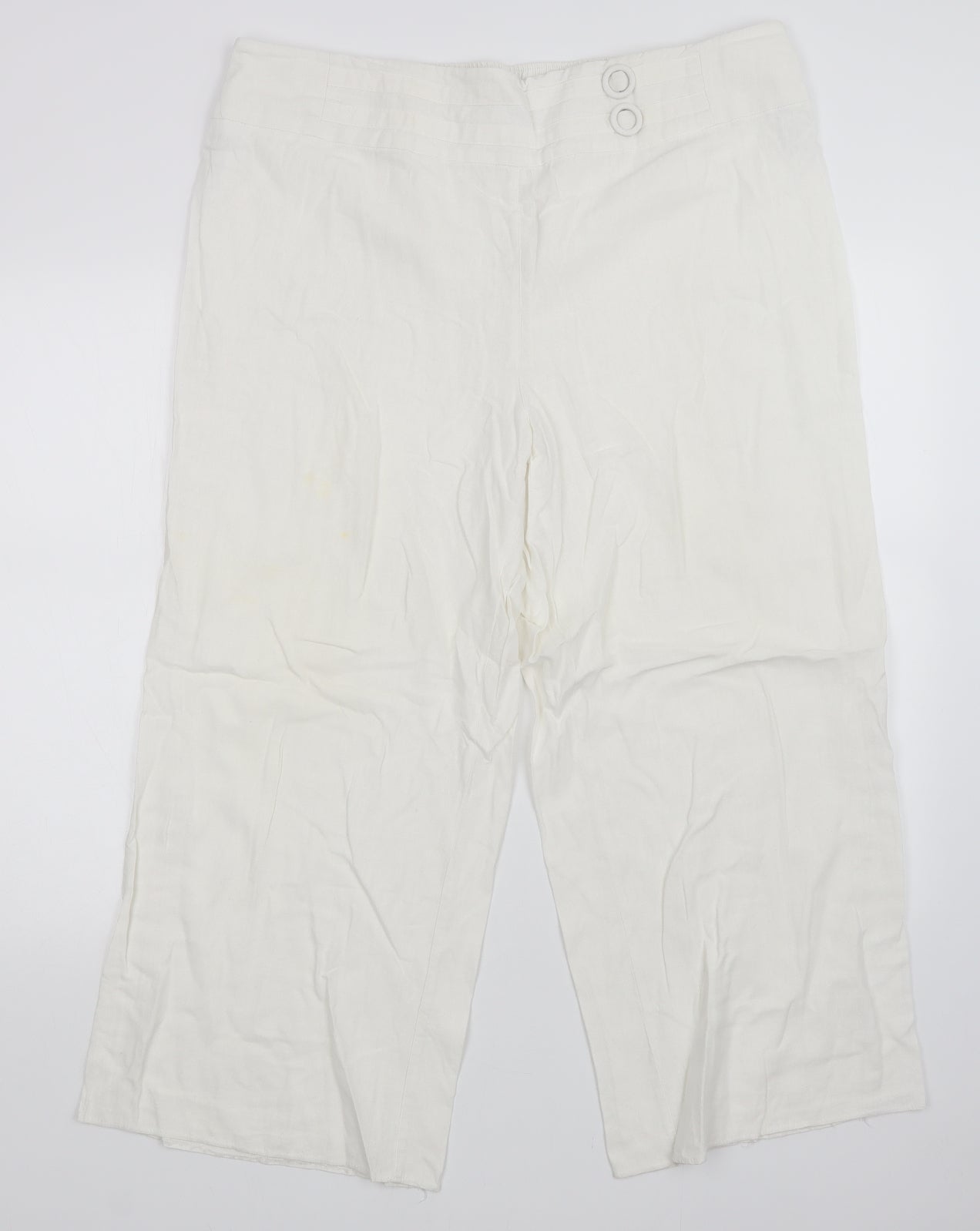 e. Womens White   Trousers  Size 22 L26 in