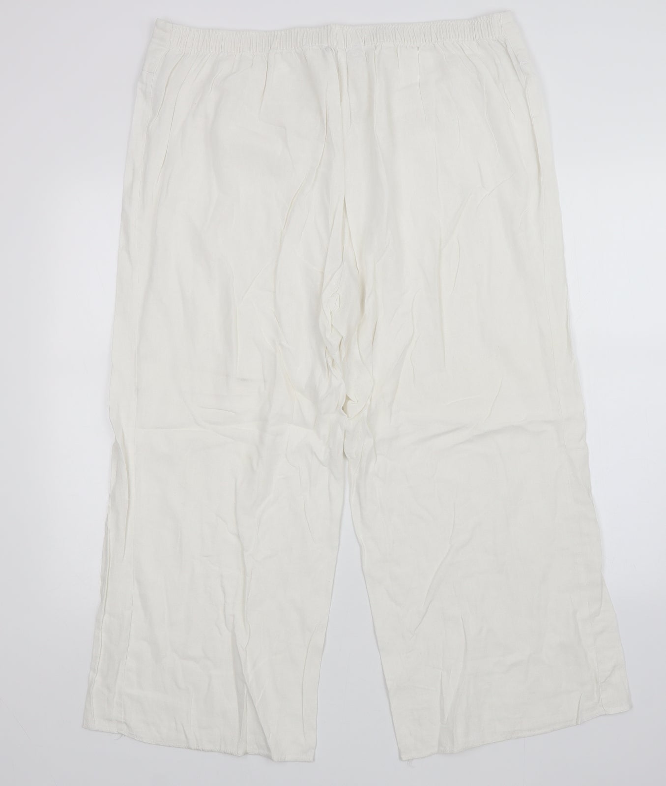 e. Womens White   Trousers  Size 22 L26 in