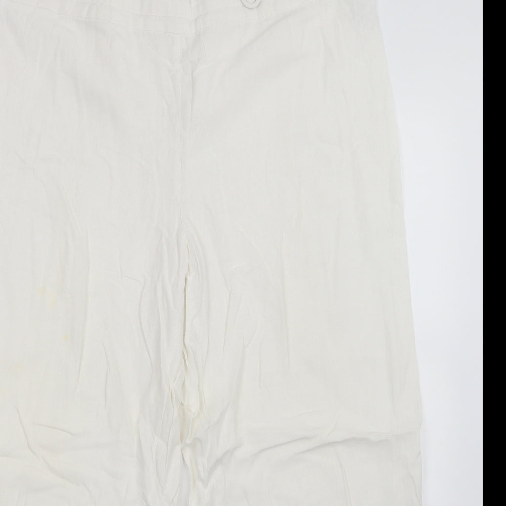 e. Womens White   Trousers  Size 22 L26 in