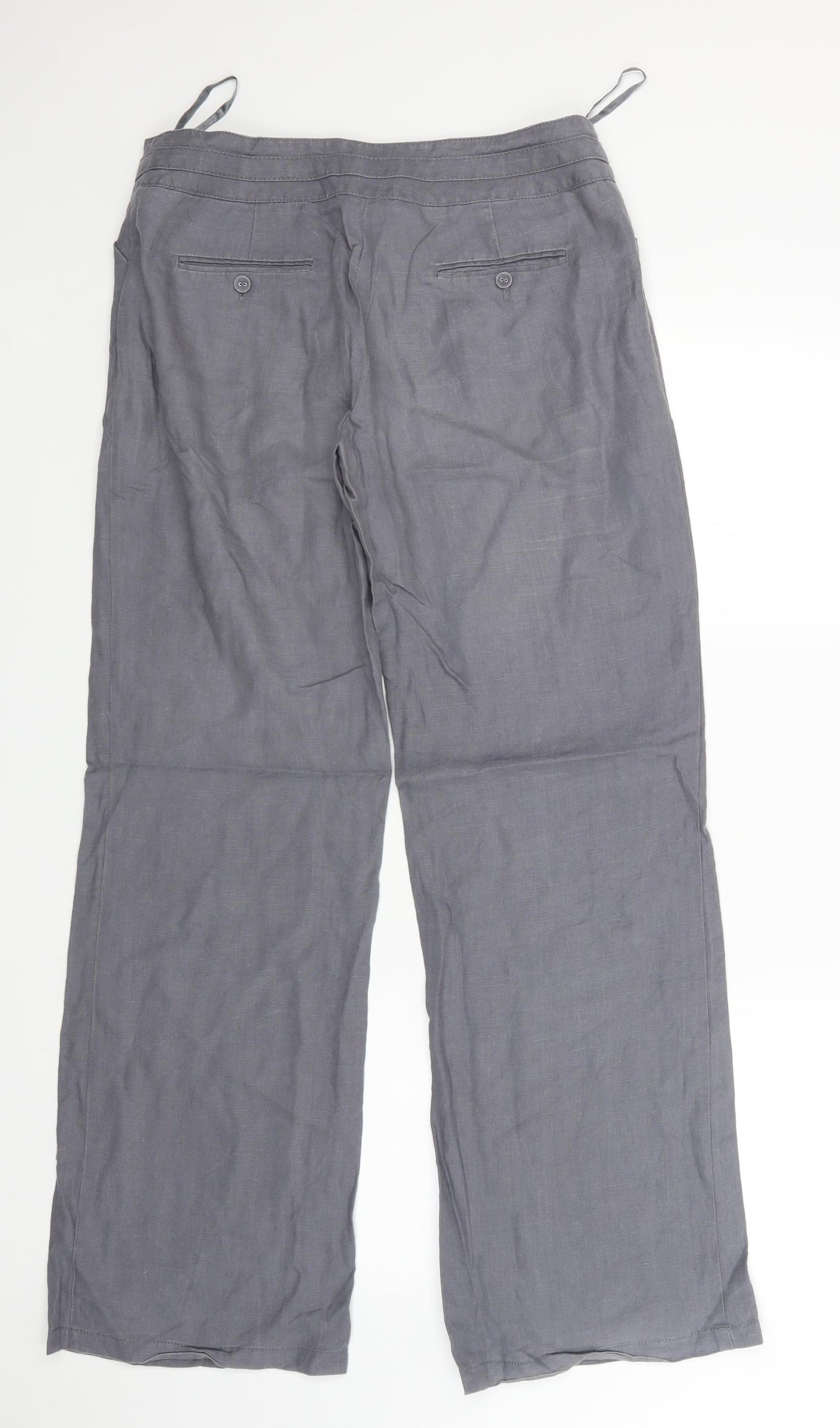 Monsoon Womens Grey   Trousers  Size 12 L32 in