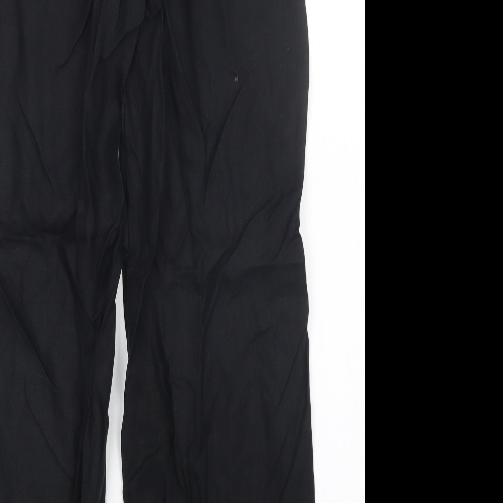 M&S Womens Black   Trousers  Size 10 L30 in