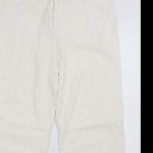 Mia Moda Womens White   Trousers  Size 16 L27 in