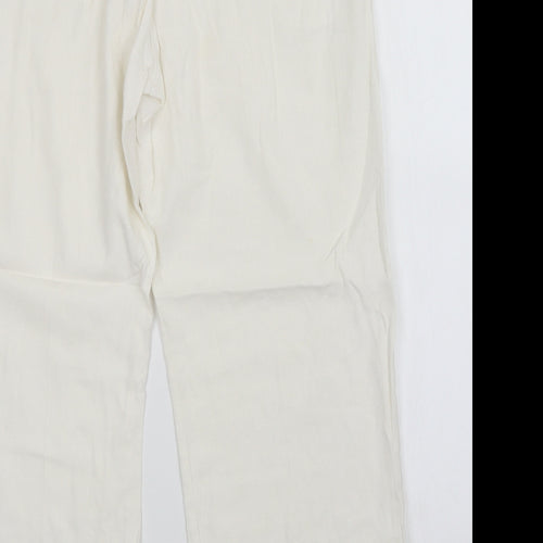 Mia Moda Womens White   Trousers  Size 16 L27 in
