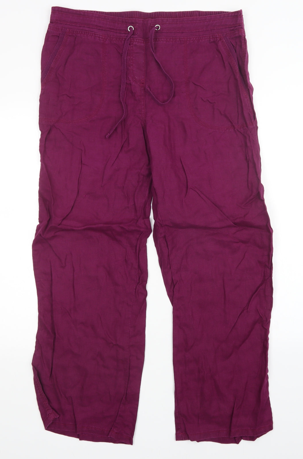 M&d Womens Purple   Trousers  Size 16 L29 in