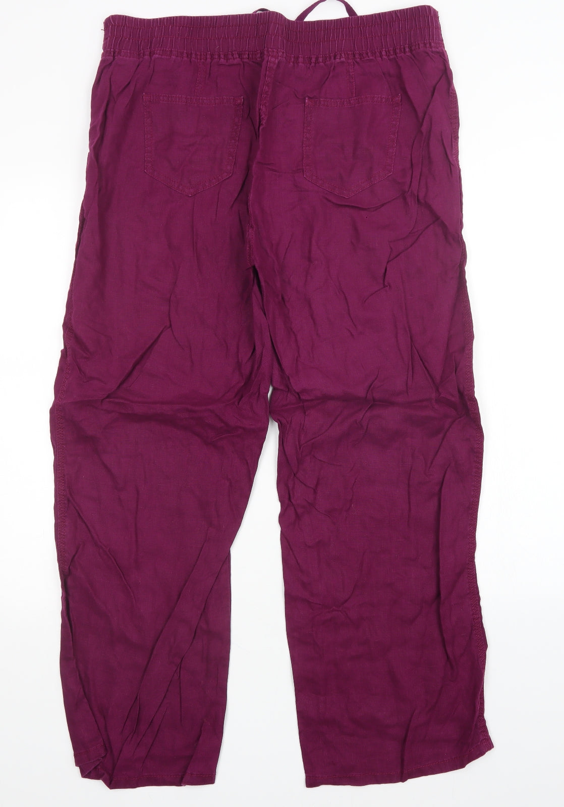 M&d Womens Purple   Trousers  Size 16 L29 in