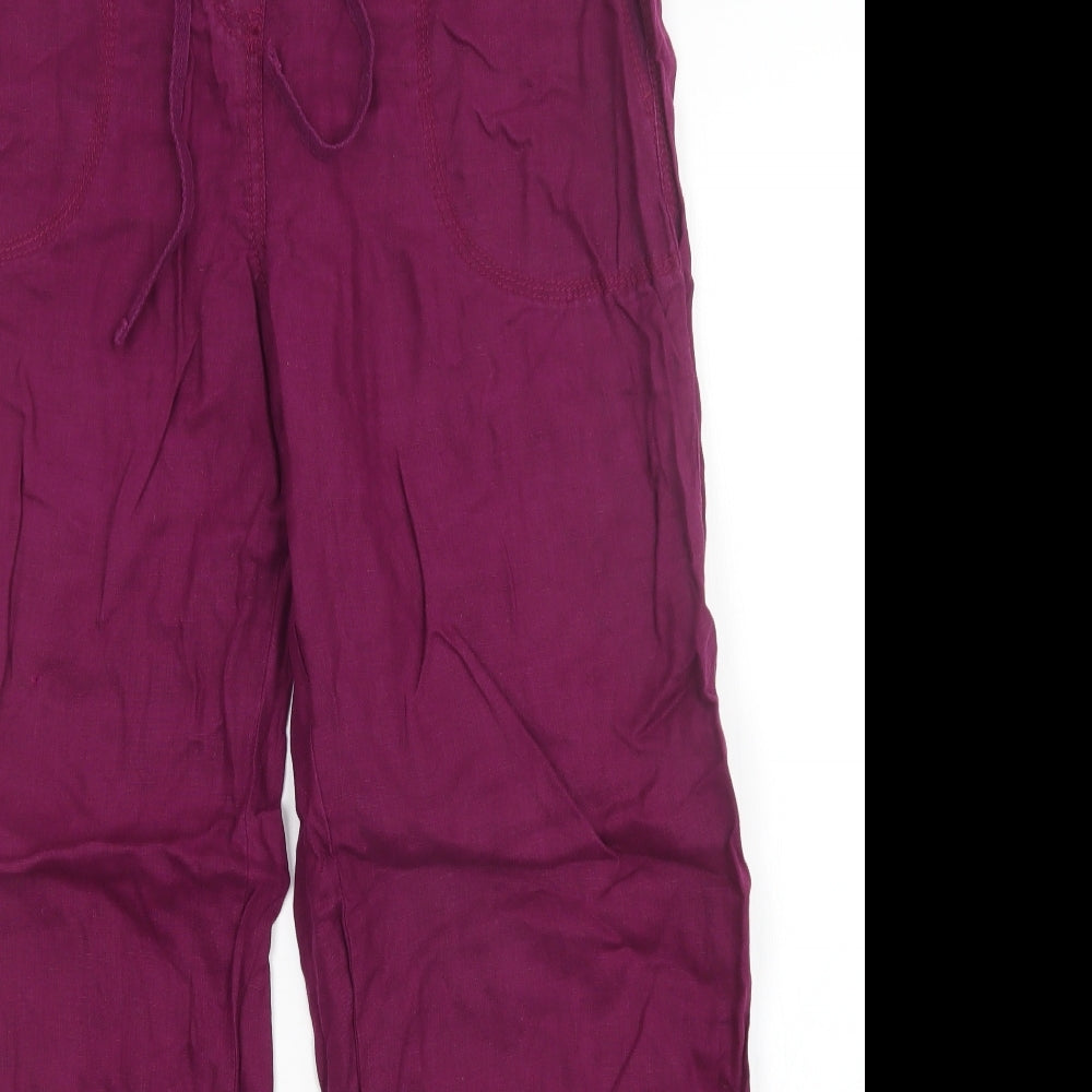 M&d Womens Purple   Trousers  Size 16 L29 in