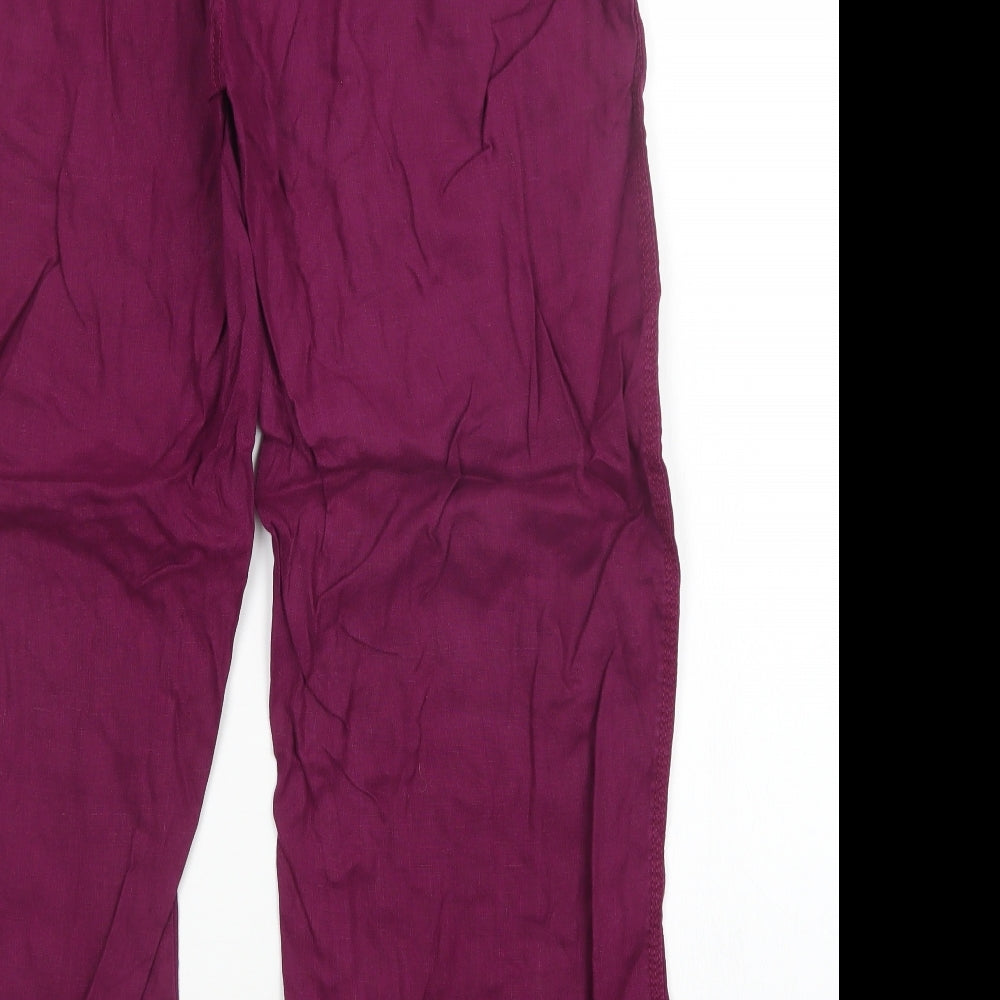 M&d Womens Purple   Trousers  Size 16 L29 in
