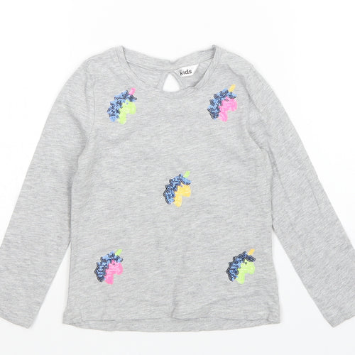 M&Co Girls Green   Basic T-Shirt Size 4-5 Years