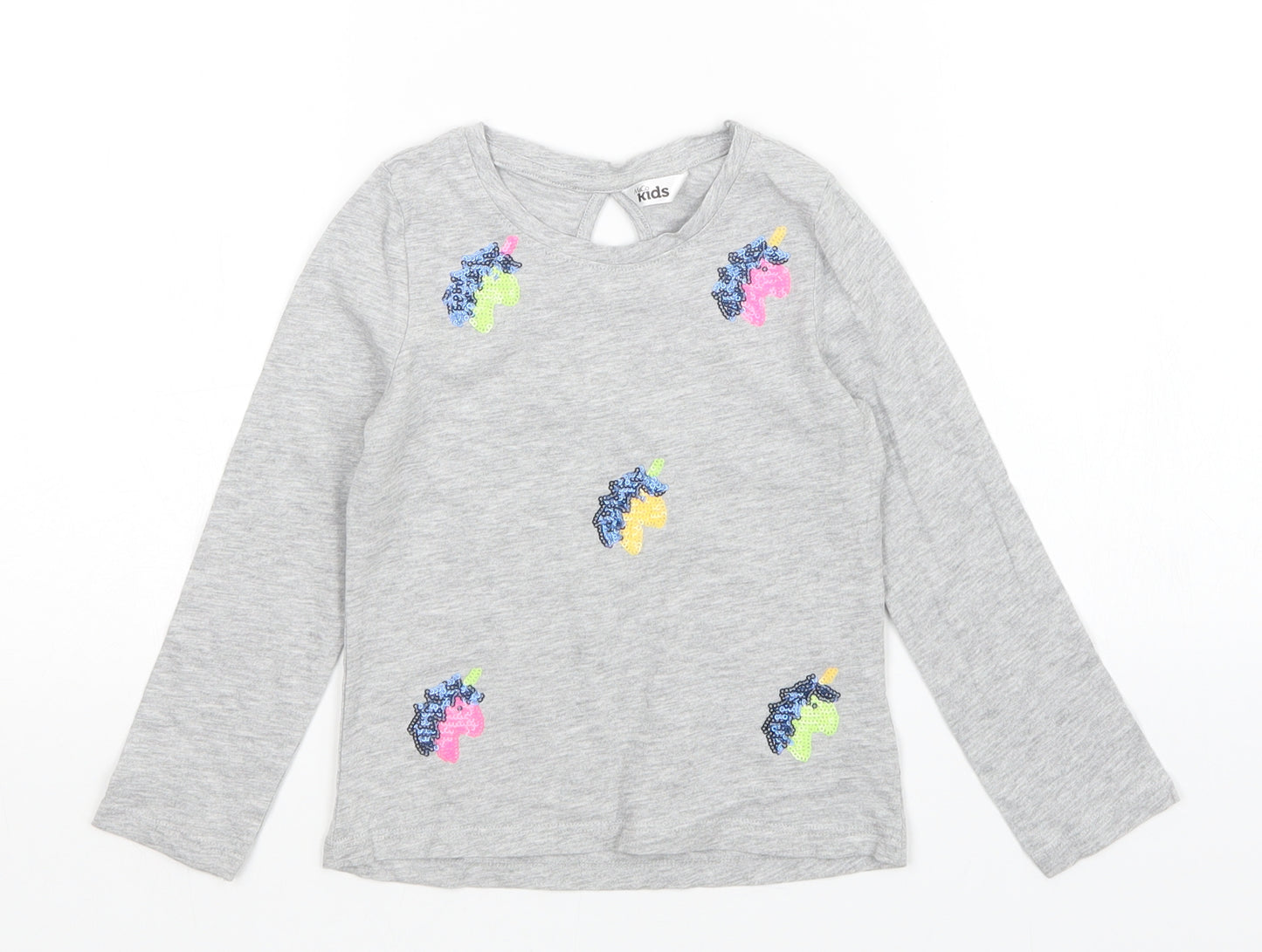 M&Co Girls Green   Basic T-Shirt Size 4-5 Years