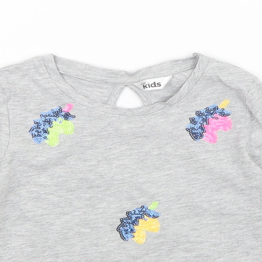 M&Co Girls Green   Basic T-Shirt Size 4-5 Years