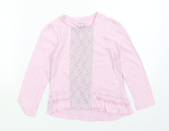 TU Girls Pink Basic T-Shirt Size 5 Years