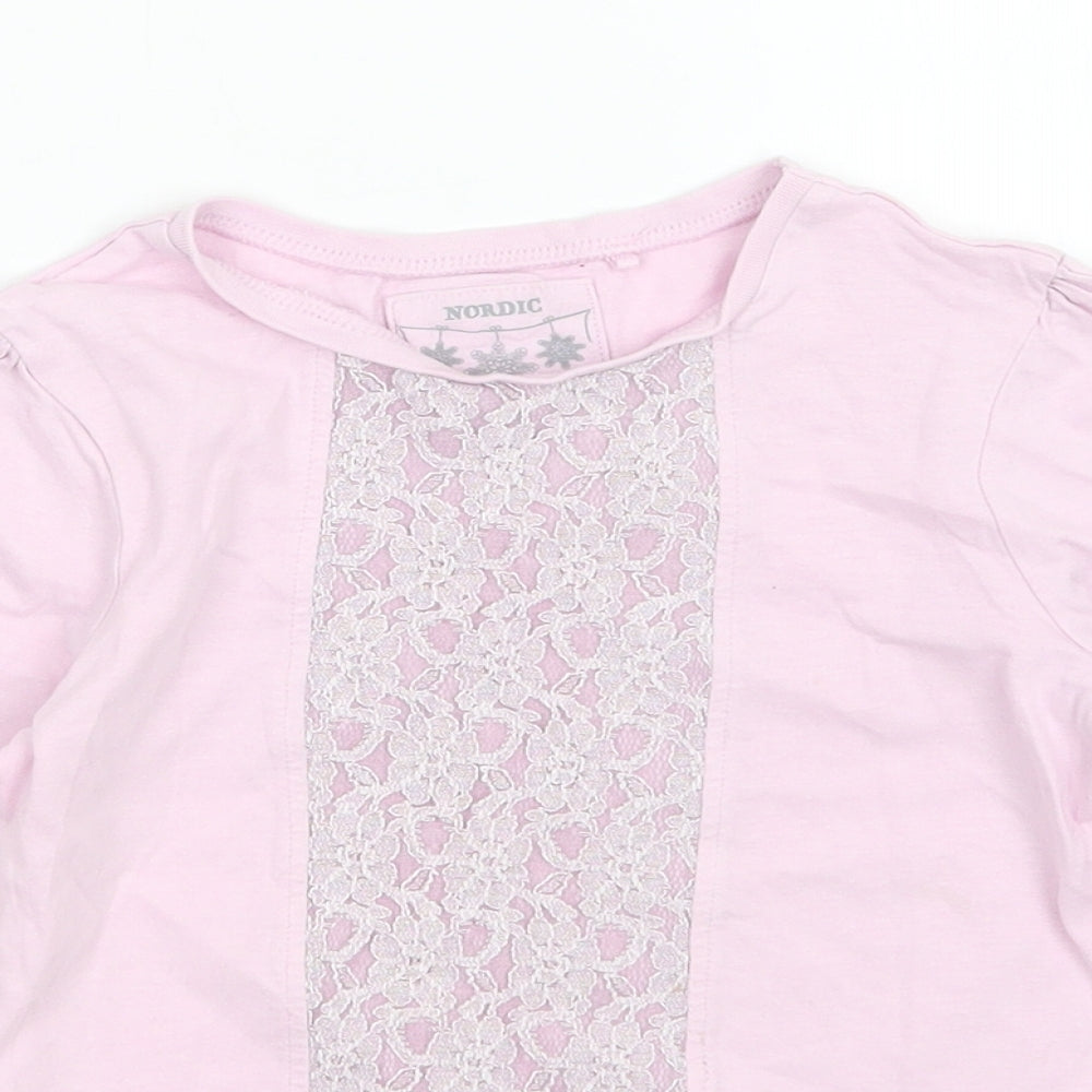 TU Girls Pink   Basic T-Shirt Size 5 Years