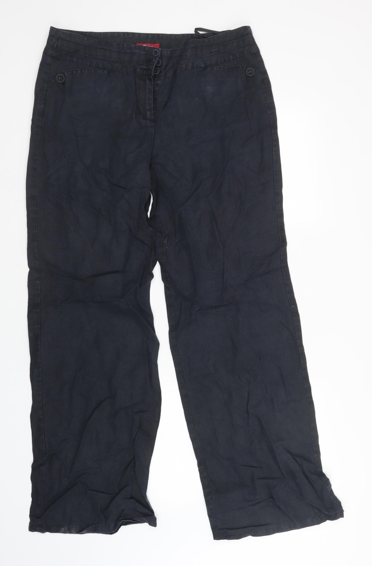 Monsoon Womens Black   Trousers  Size 14 L32 in