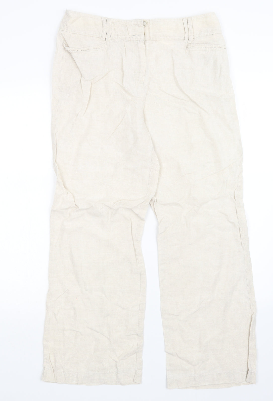 Per Una Womens Beige   Trousers  Size 12 L28 in