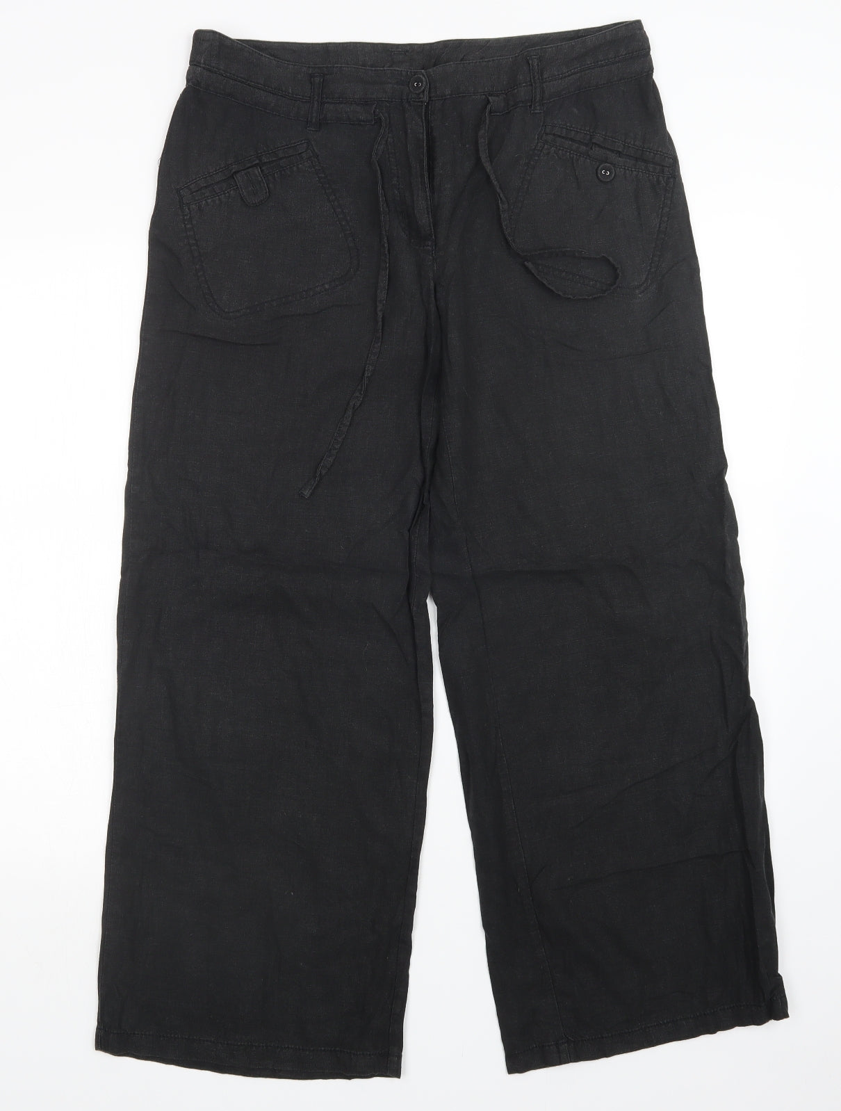 NEXT Womens Black   Trousers  Size 12 L29 in