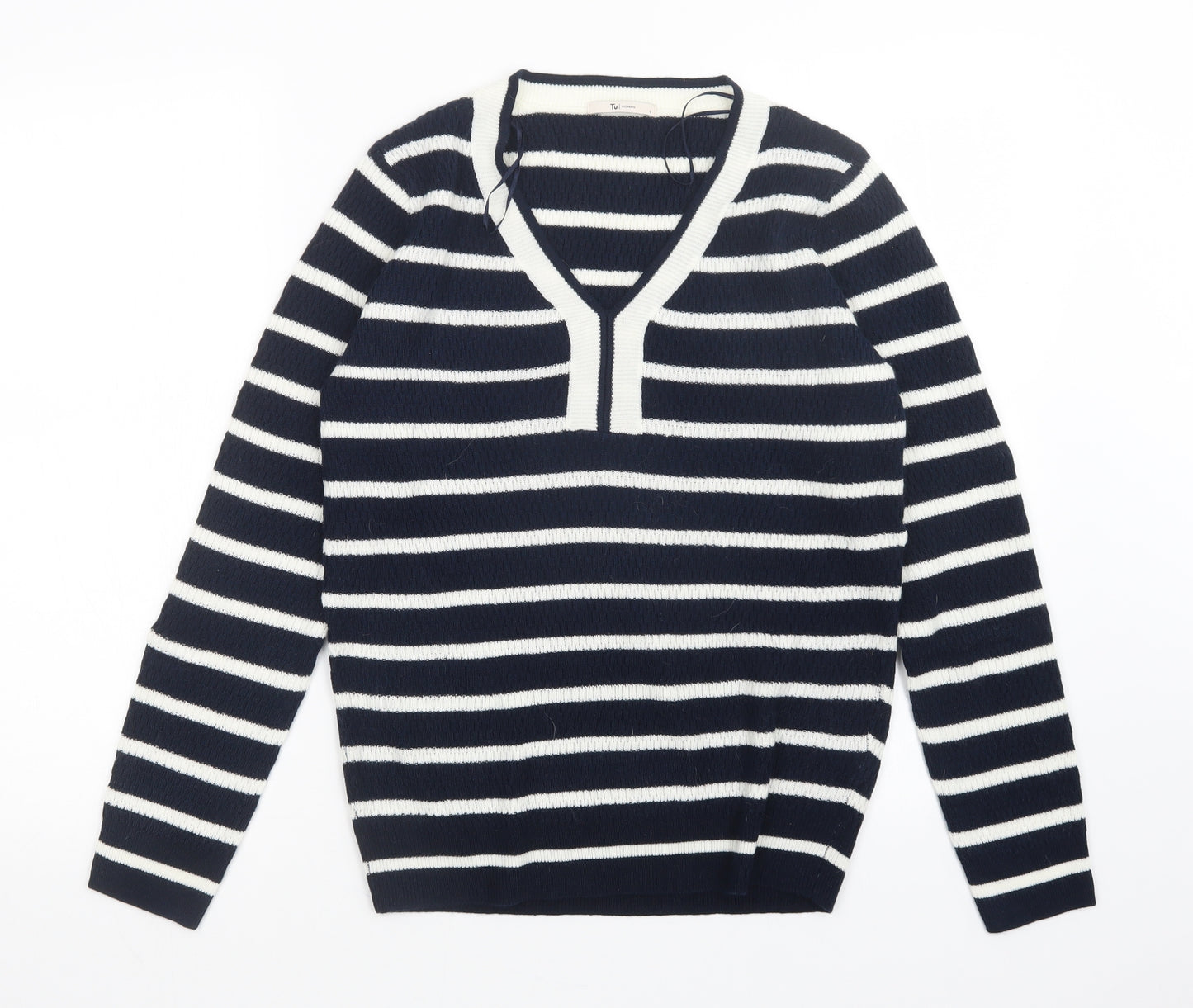 TU Womens Multicoloured Striped  Pullover Jumper Size 8